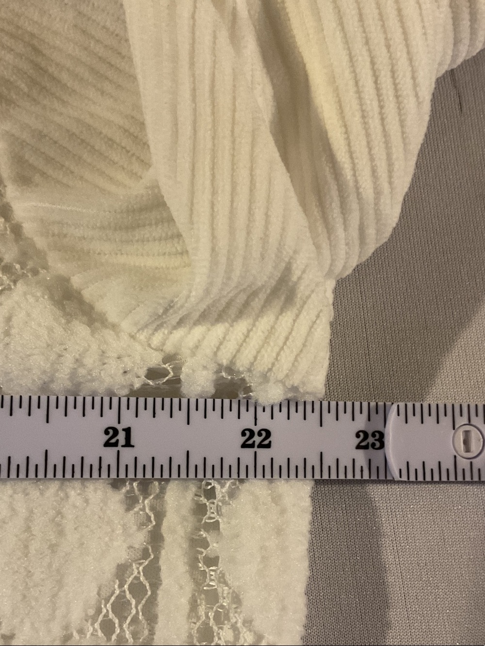 Indigo Rd. Cream Button-Front Textured Knit Lace Ribbed Cardigan PXL - Picture 10 of 12